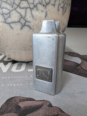 Vintage Peugeot Metal Mini Lighter Sleeve Holder Rare Collectible Candle Lighter